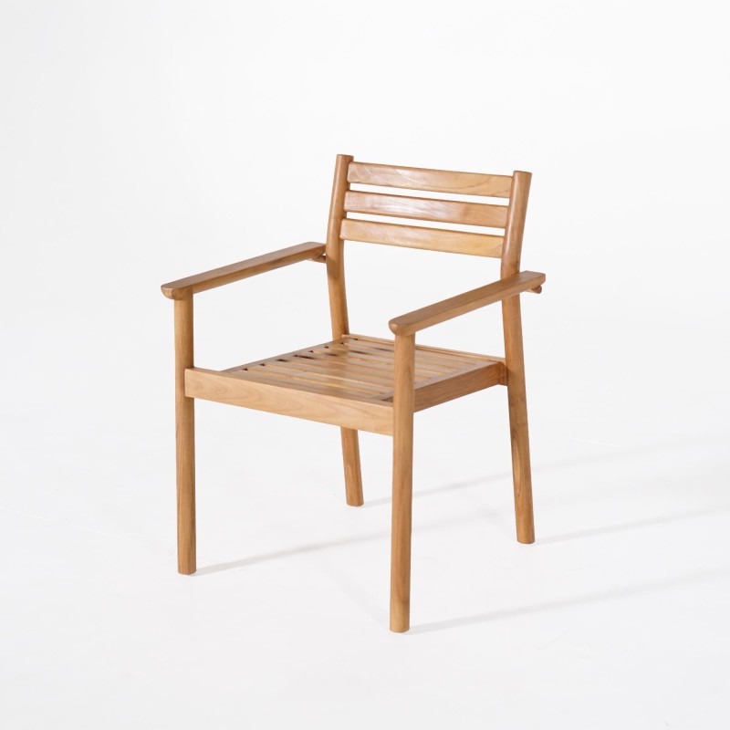 Tuinset met tafel en stoelen in teakhout voor 4 personen - Sento