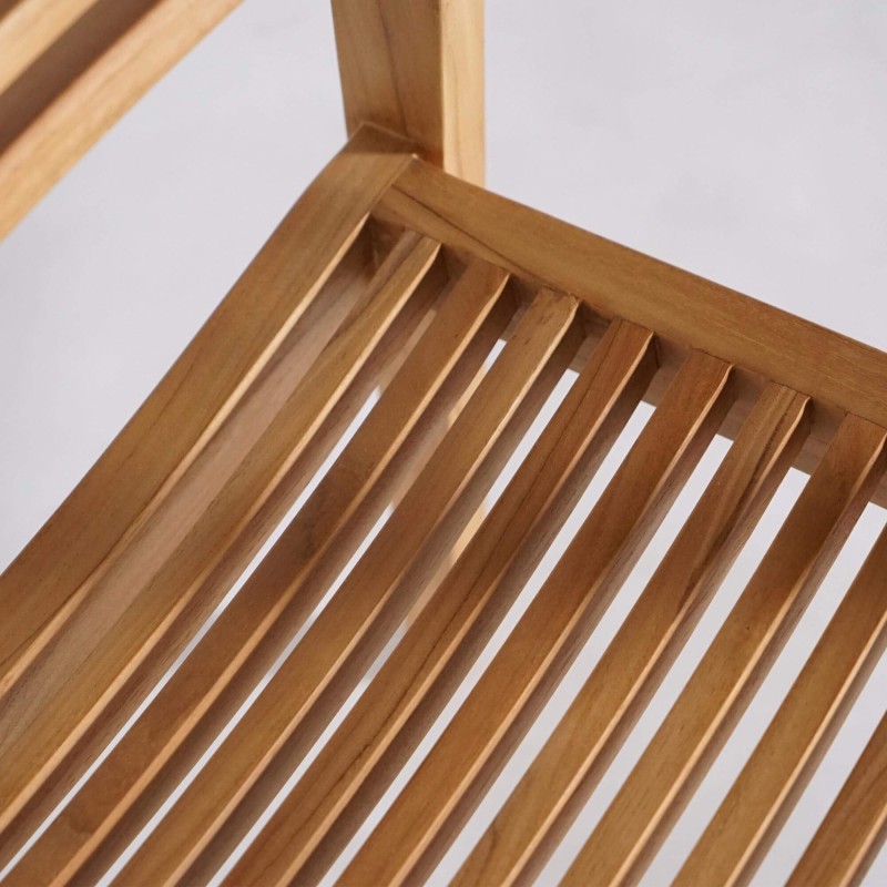 Tuinset met tafel en stoelen in teakhout voor 4 personen