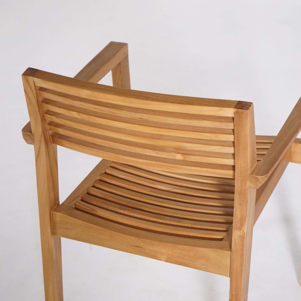 Tuinset met tafel en stoelen in teakhout voor 4 personen