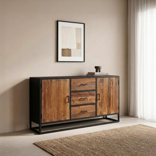 Dressoir 160 cm in gerecycleerd hout – Recycled