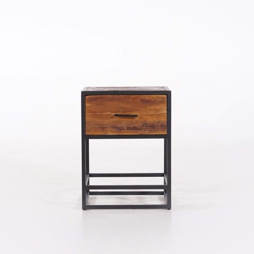 Nachtkastje in gerecycled hout – Recycled