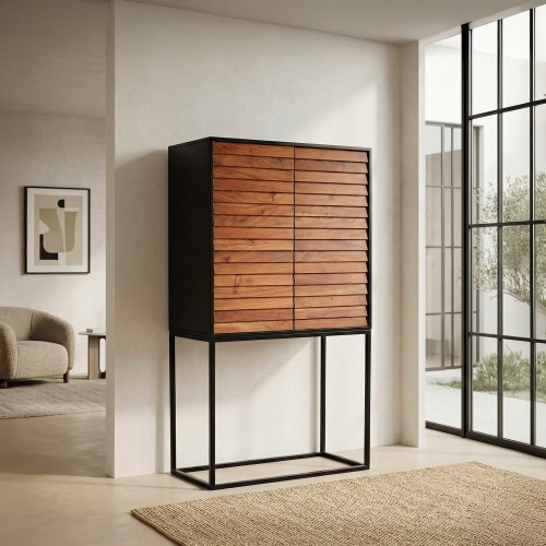 Hoge massief houten kast 80 cm - Tamara