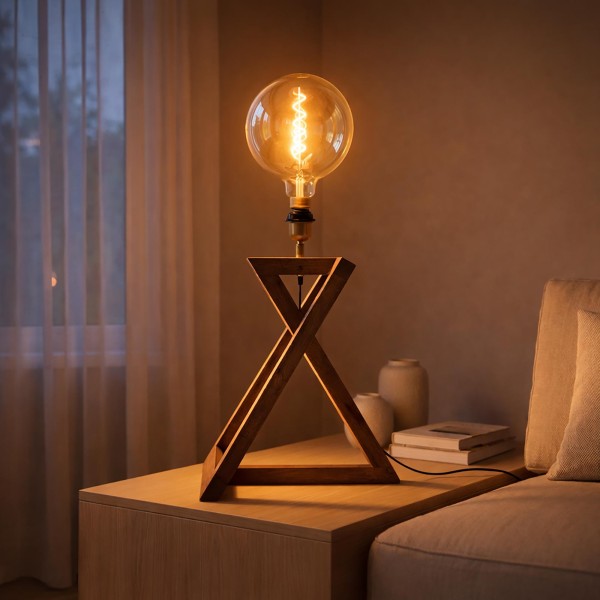 Tafellamp in natuurlijk hout - Kyoto