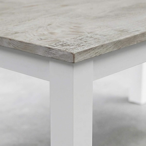 Witte eettafel van massief hout 180 cm - Sea Side