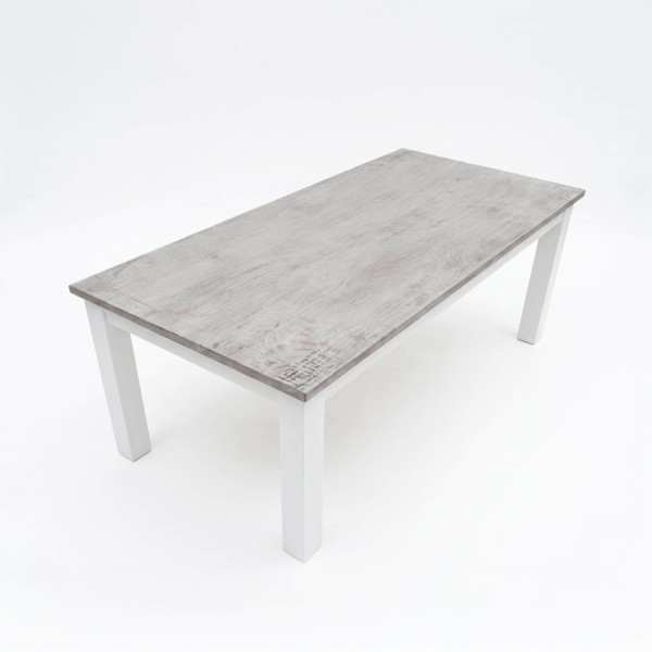 Witte eettafel van massief hout 180 cm - Sea Side