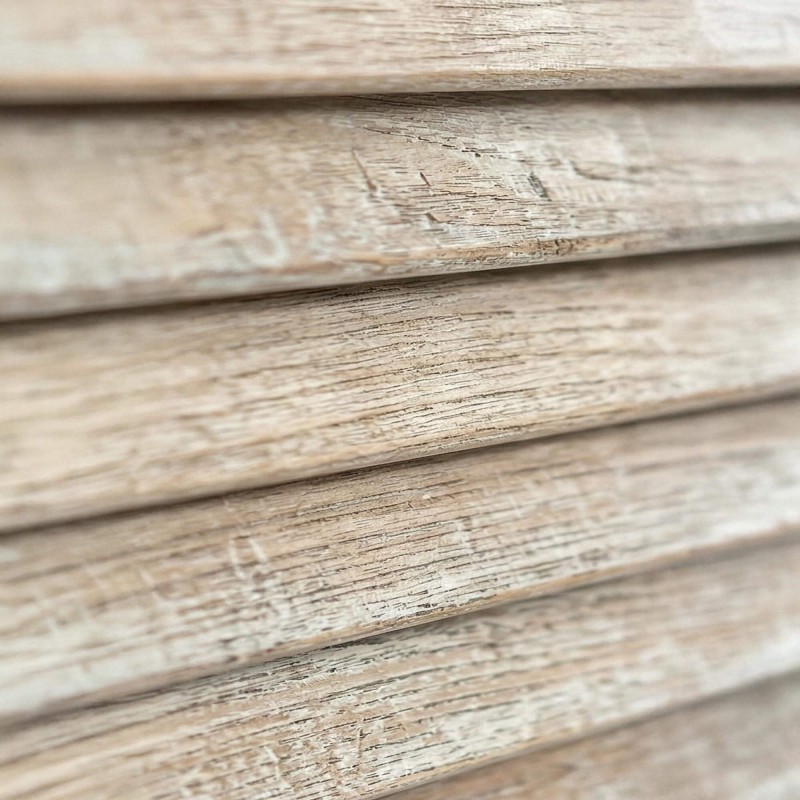 Hoofdbord van wit hout met lamellen 160 cm - Sea Side