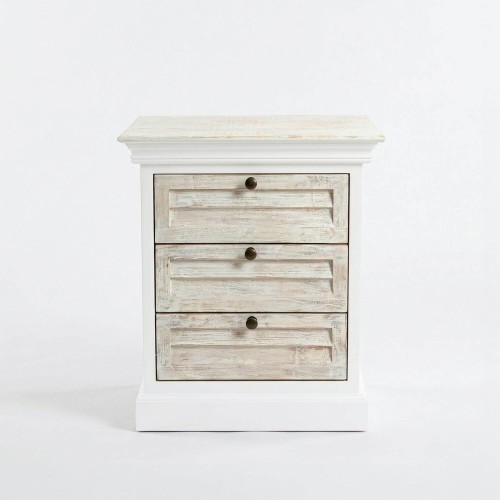 Wit nachtkastje van massief hout - Sea side