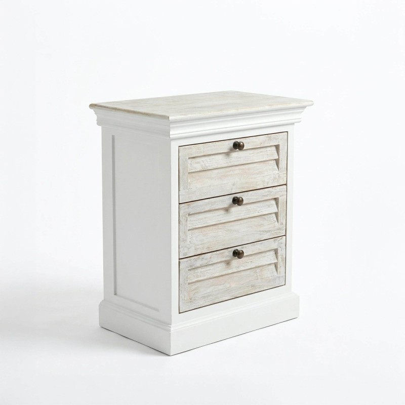 Wit nachtkastje van massief hout - Sea side