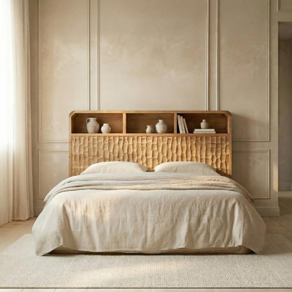 Design hoofdbord van massief acaciahout 160 cm - Naoki