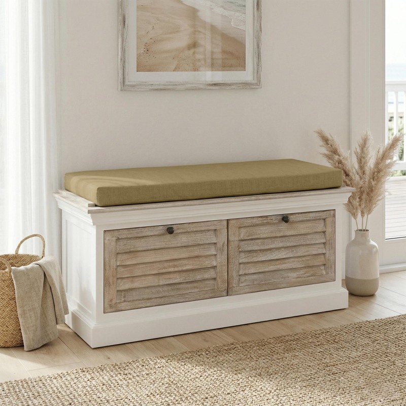 Halbank met opbergruimte van gebleekt hout - Sea Side