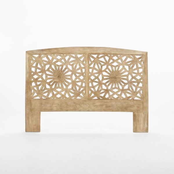 Hoofdbord van massief gesculpteerd hout 200 cm - Nevea