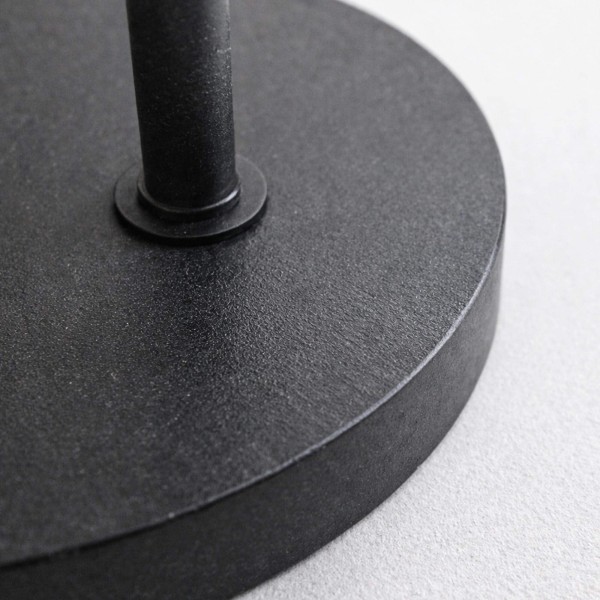 Vloerlamp voor de woonkamer met glazen kap en zwart metaal - Sfera