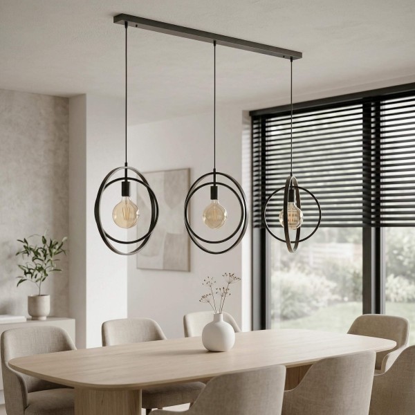 Industriële hanglamp in zwart metaal - Altis