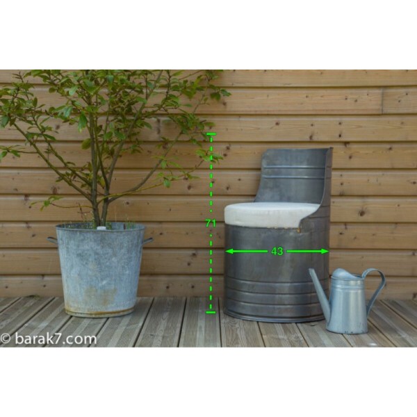Industriële olievat fauteuil metaal