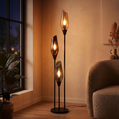 Design vloerlamp in zwart...