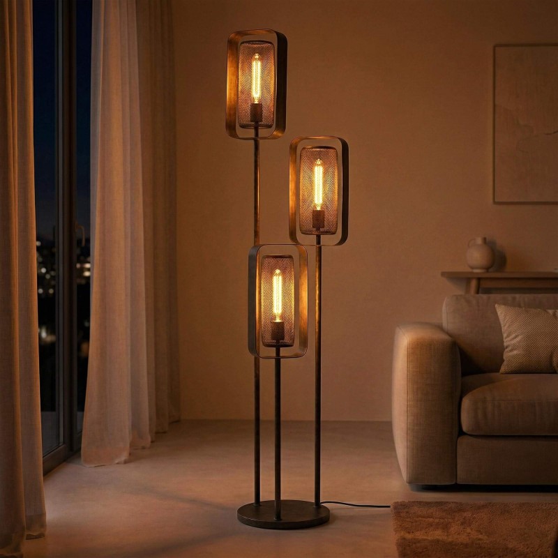 Industriële vloerlamp voor de woonkamer in metaal - Mesh Rotate