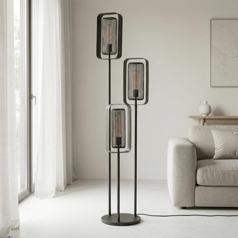Industriële vloerlamp voor de woonkamer in metaal - Mesh Rotate