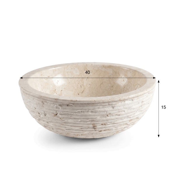 Vrijstaande wastafel natuursteen - Baskom