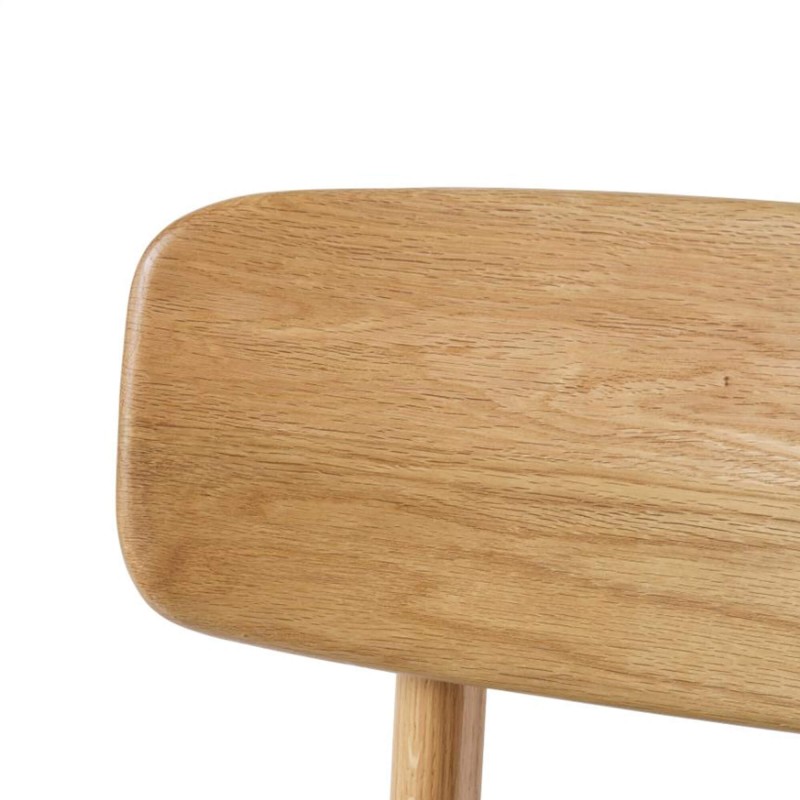 Eetkamerstoel in natuurlijk eiken en vegan leer - Lima