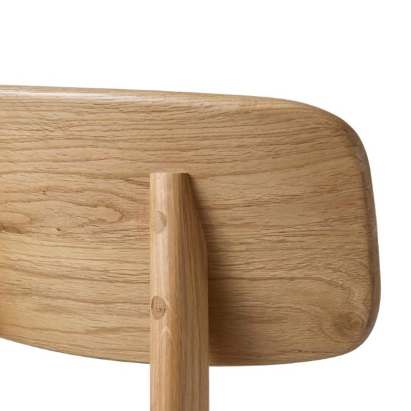 Eetkamerstoel in natuurlijk eiken en vegan leer - Lima