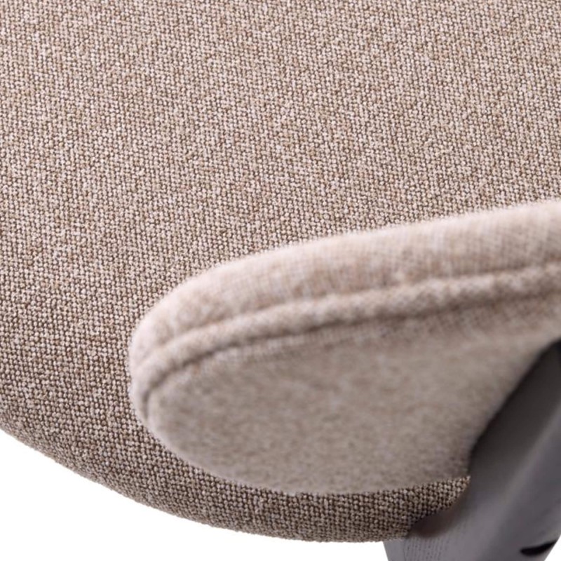 Eetkamerstoel in eiken en taupekleurige stof - Stilo