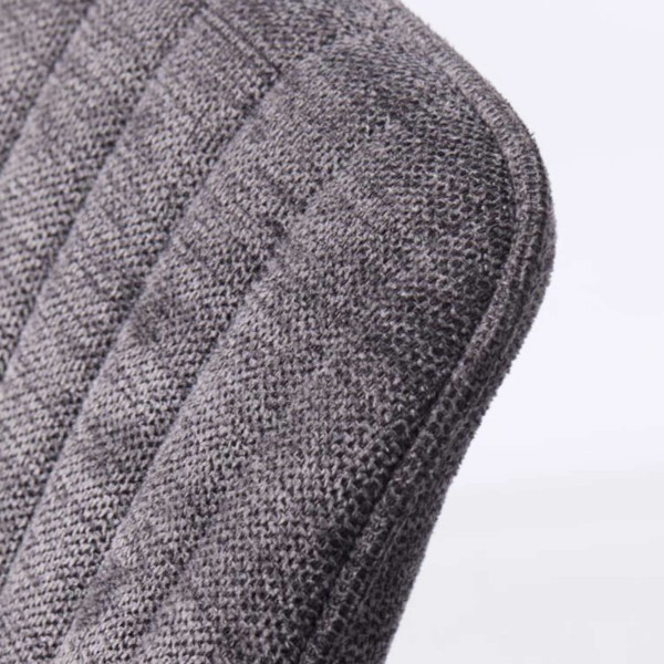 Eetkamerstoel in antracietkleurige stof - Nolan Stripe