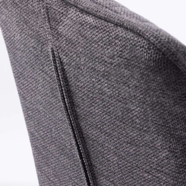 Eetkamerstoel in antracietkleurige stof - Nolan Stripe