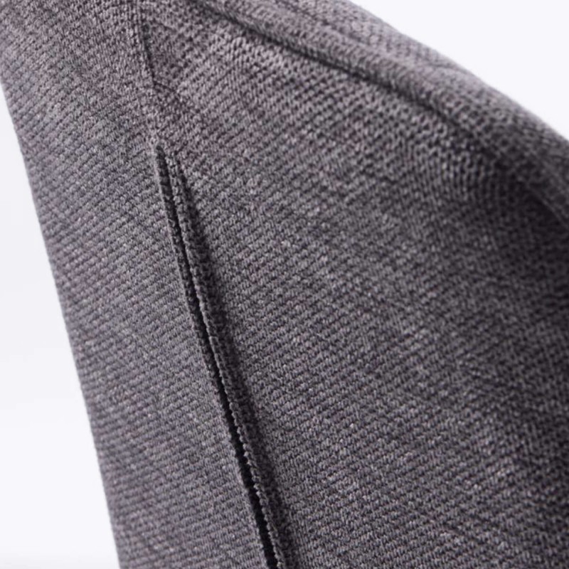 Eetkamerstoel in antracietkleurige stof - Nolan Stripe
