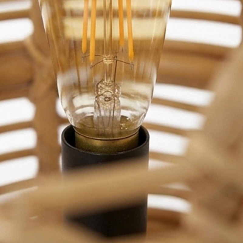 Tafellamp van rotan en teakhout - Yumi