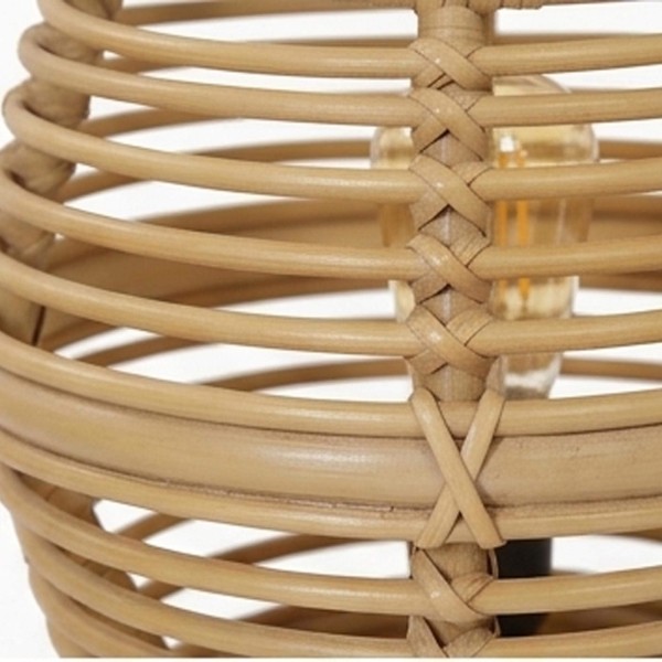 Vloerlamp van rotan en teakhout - Yumi