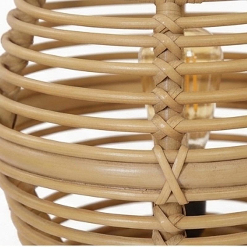 Vloerlamp van rotan en teakhout - Yumi