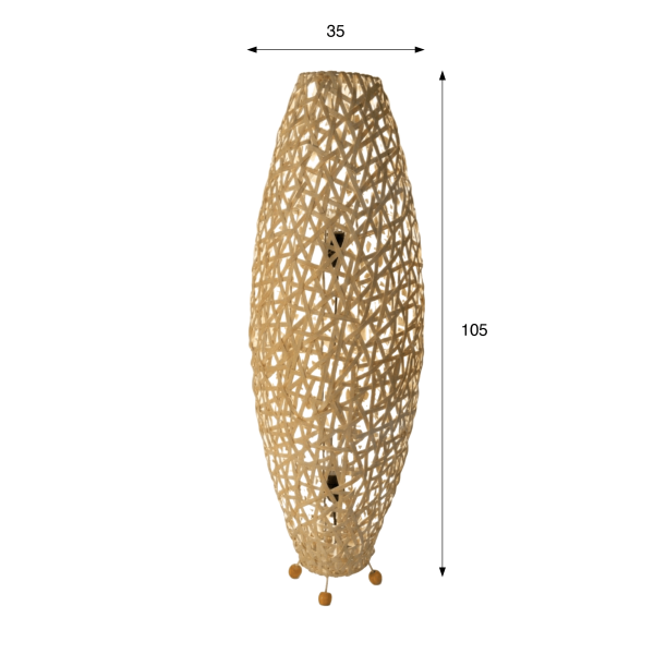 Staand lamp van riet - Pataya