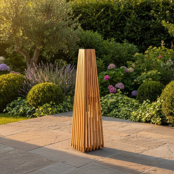 Vloerlamp van teakhout H100 cm - Taro