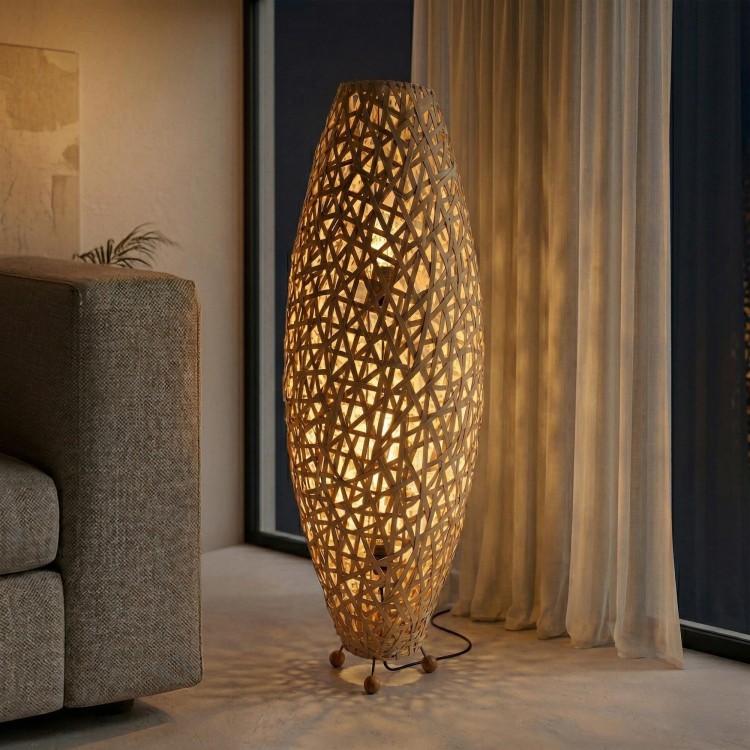 Staand lamp van riet - Pataya