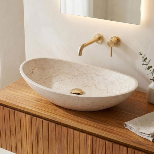 Vrijstaande wastafel natuursteen - Amethyst