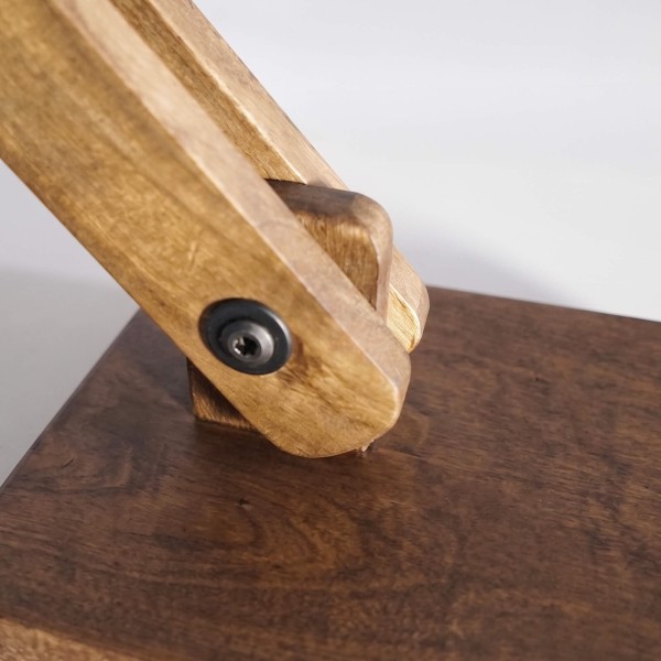 Industriële tafellamp in natuurlijk hout – Norwood