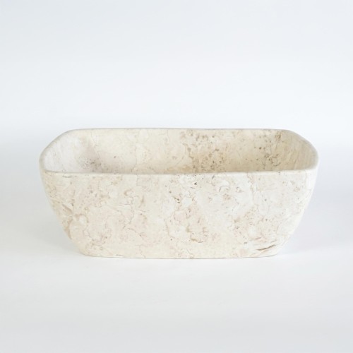 Vrijstaande vierkant wastafel natuursteen - Sakura