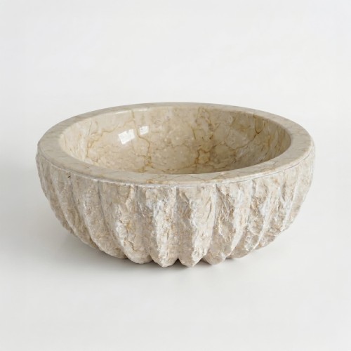 Vrijstaande wastafel natuursteen - Abstrak