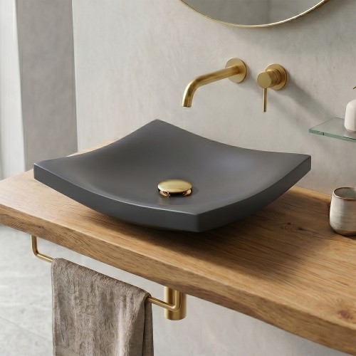 Diep antraciet betonnen waskom - Arcilla