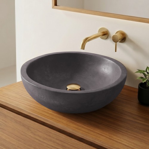 Ronde betonnen waskom - Diep antraciet - Urban Rock