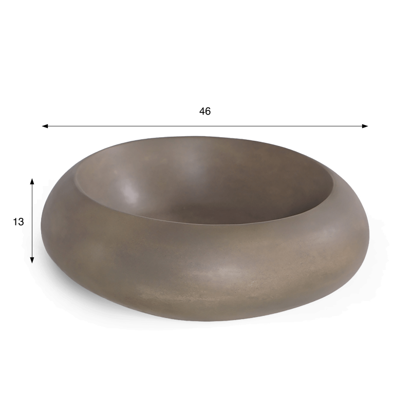 Ronde betonnen waskom - Natuurlijke kleur - Concrete Essence