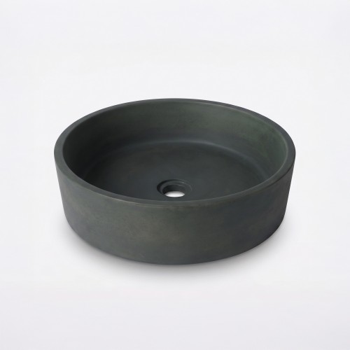 Rond betonnen waskom - Kopergroen - Mineraal