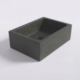 Rechthoekig betonnen waskom - Kopergroen - Slate Wave