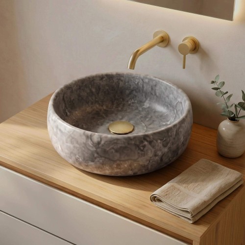 Vrijstaande wastafel natuursteen - Rose