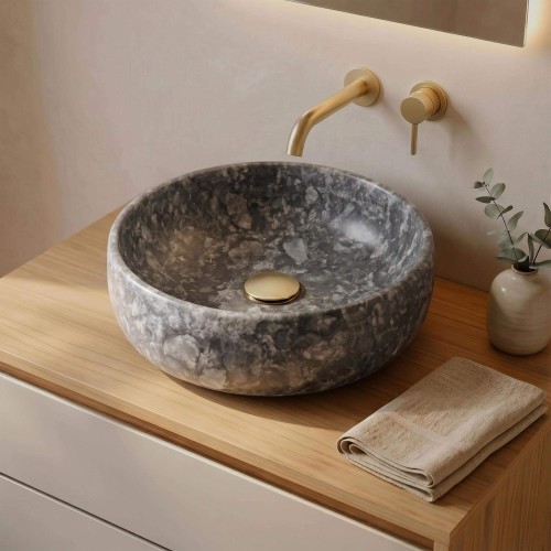 Vrijstaande wastafel natuursteen - Rose