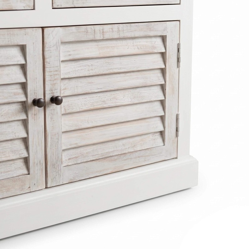 Dressoir voor de eetkamer in natuurlijk wit hout 210 cm - Sea Side