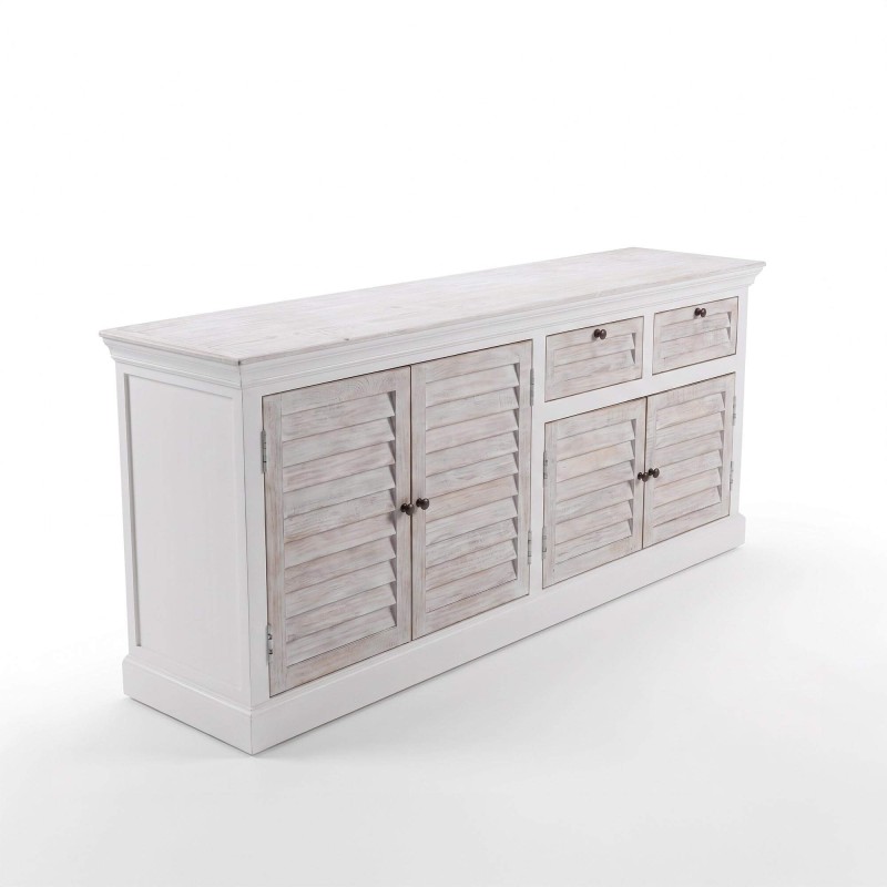 Dressoir voor de eetkamer in natuurlijk wit hout 210 cm - Sea Side