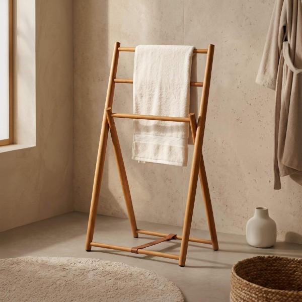 Massief teak handdoekenrek - Cannella