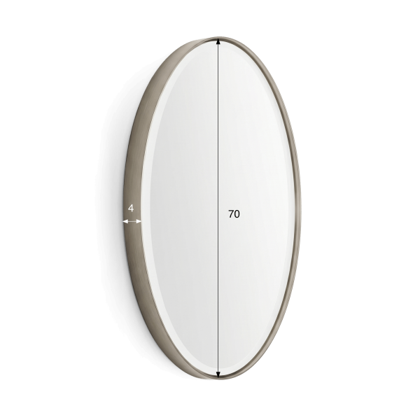 Ronde spiegel 70 cm met metalen frame