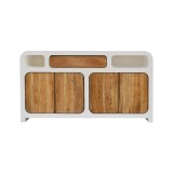 Dressoir voor de eetkamer in betonlook en massief acaciahout - Mineralis